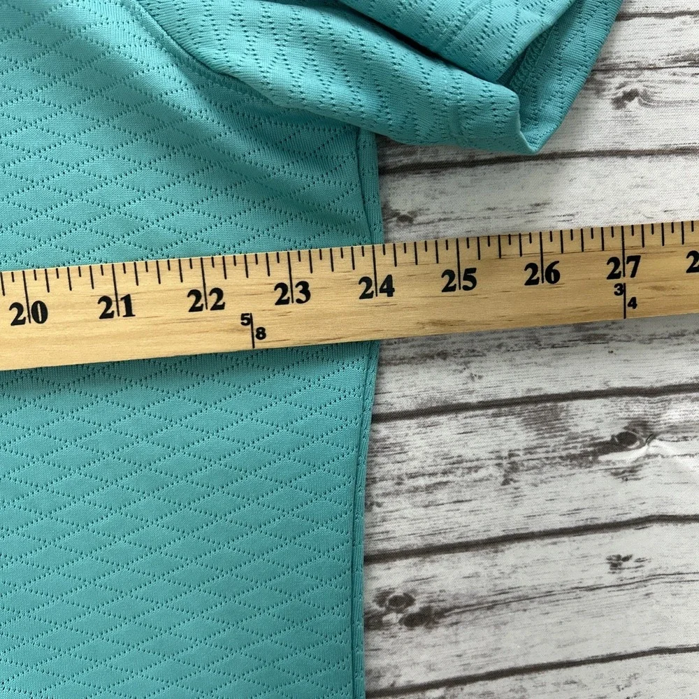Nike Golf Polo Shirt Men XL Teal Green Diamond Texture Kimochi Tournament